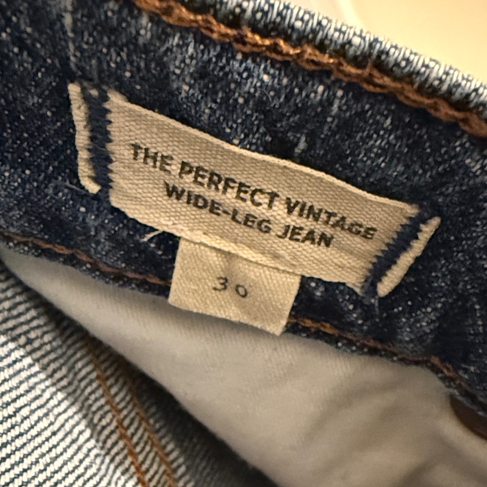 Madewell Women’s Perfect Vintage Wide Leg Classic Wash Jeans - Picture 4 of 4
